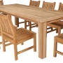 set 242 -- marley side chairs (ch-0211) & 39 x 94,5 inch rectangular dining table xx-thick wood(rw-t005)